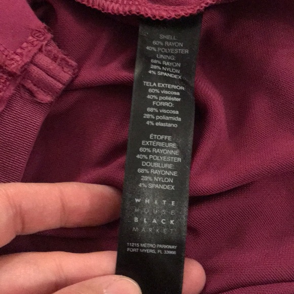 🔥WHBM burgundy/plum off shoulder - Picture 5 of 5